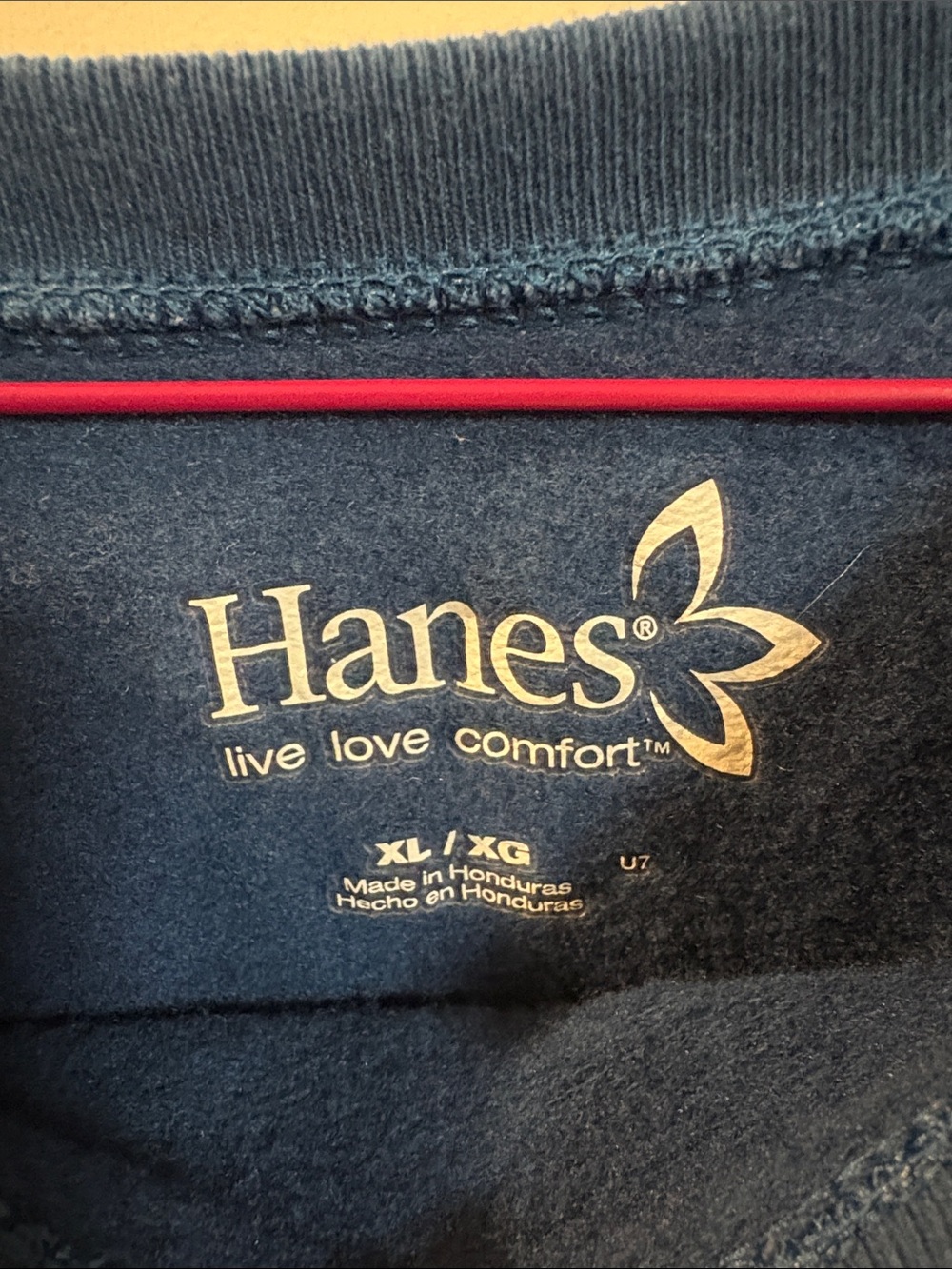 HANES Men's Teal Blue Crewneck Sweatshirt - Picture 2 of 8